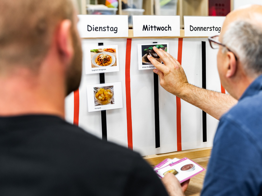 Essensplan in der Gerd-Hahlbrock-Werkstatt